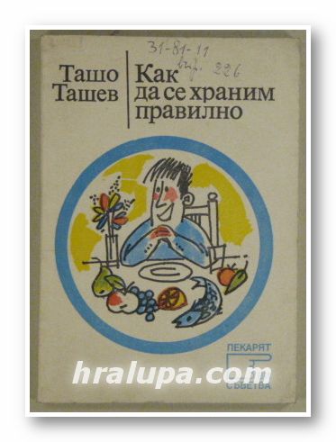КАК ДА СЕ ХРАНИМ ПРАВИЛНО, Акад. ТАШО ТАШЕВ, София 1985 г.