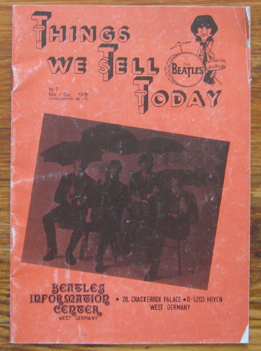 THINGS WE TELL TODAY, BEATLES, 1978