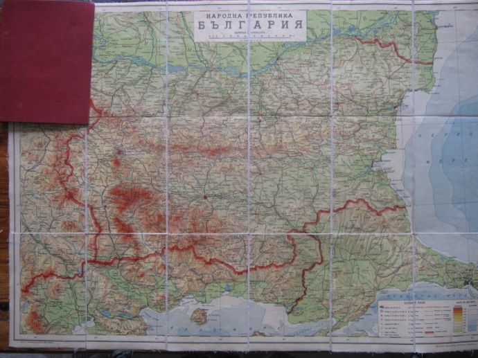 КАРТА НА НАРОДНА РЕПУБЛИКА БЪЛГАРИЯ, 1951